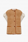 Gucci BROWN Short-sleeved shearling coat