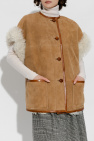 Gucci BROWN Short-sleeved shearling coat