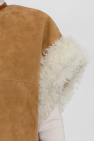 Gucci BROWN Short-sleeved shearling coat