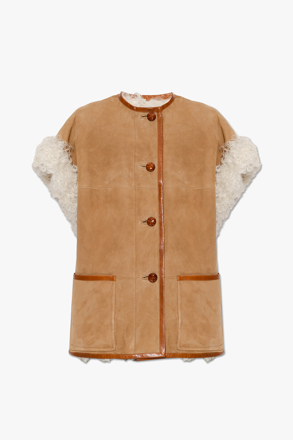 Gucci Short-sleeved shearling coat