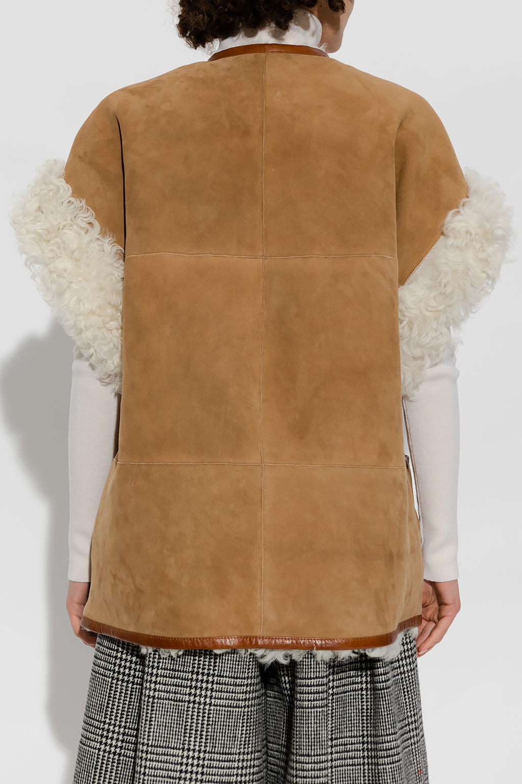 Gucci Short-sleeved shearling coat