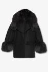 Saint Laurent BLACK Animal-free fur coat