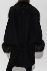 Saint Laurent BLACK Animal-free fur coat