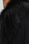 Saint Laurent BLACK Animal-free fur coat
