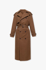 Saint Laurent BROWN Double-breasted trench coat