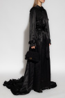 Balenciaga BLACK Silk trench coat with train