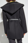 Bottega Veneta BLACK Hooded wool coat