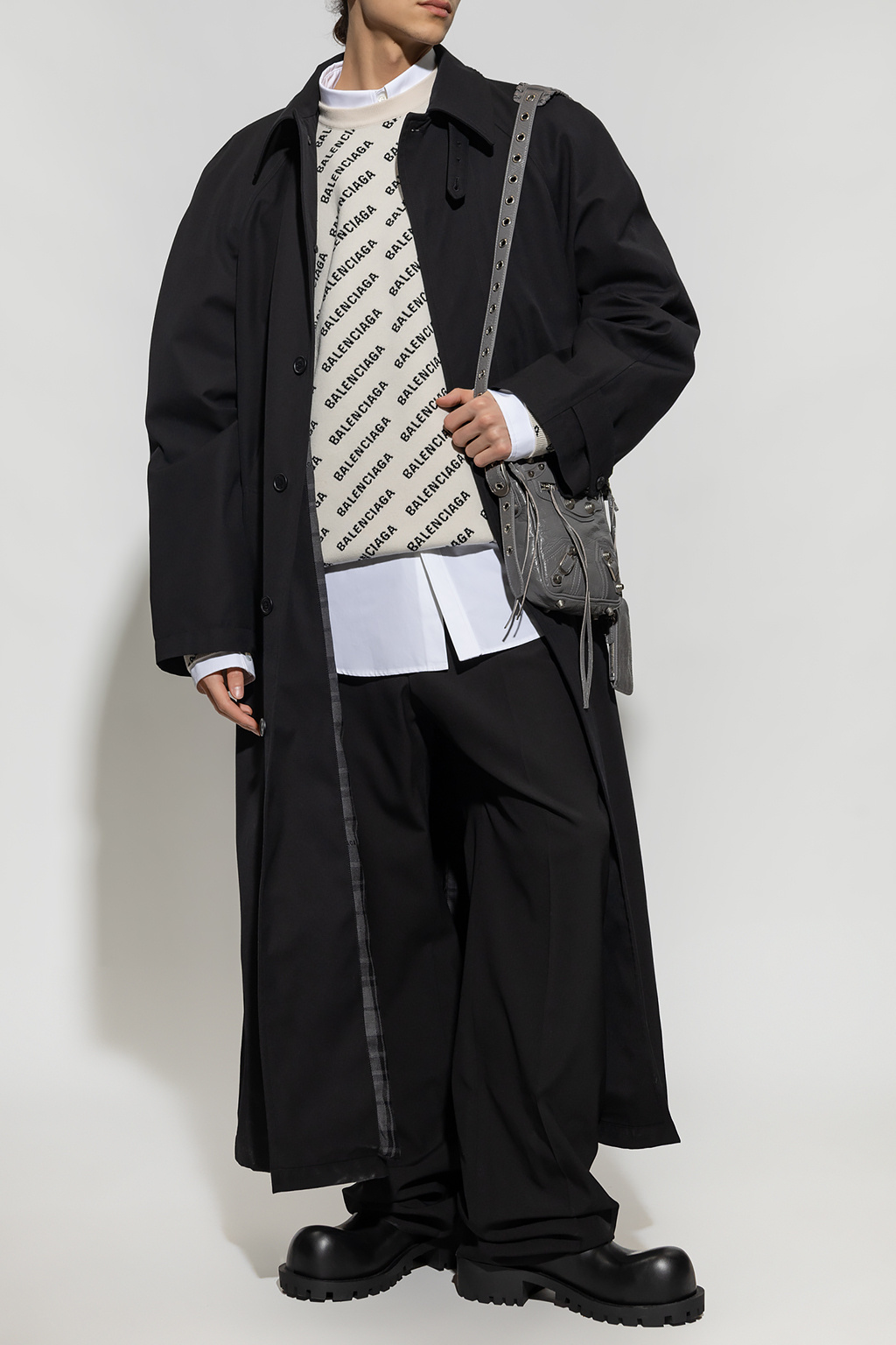 Balenciaga Wool and cottonblend coat  Harvey Nichols