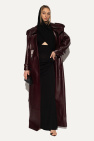 Saint Laurent BURGUNDY Leather trench coat