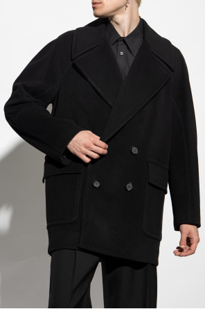 Alexander McQueen Wełniany płaszcz