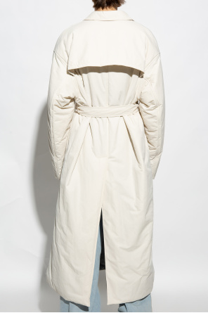gucci logo-plaque Insulated coat with belt