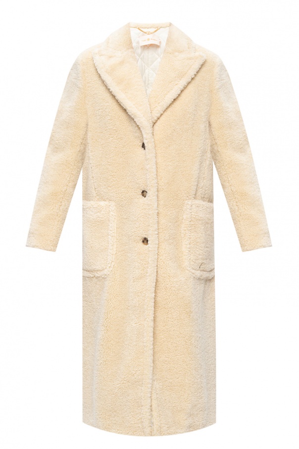 Cream Faux-fur coat Tory Burch - Vitkac KR