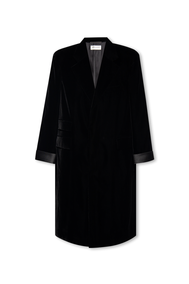 Velvet oversize coat od Saint Laurent