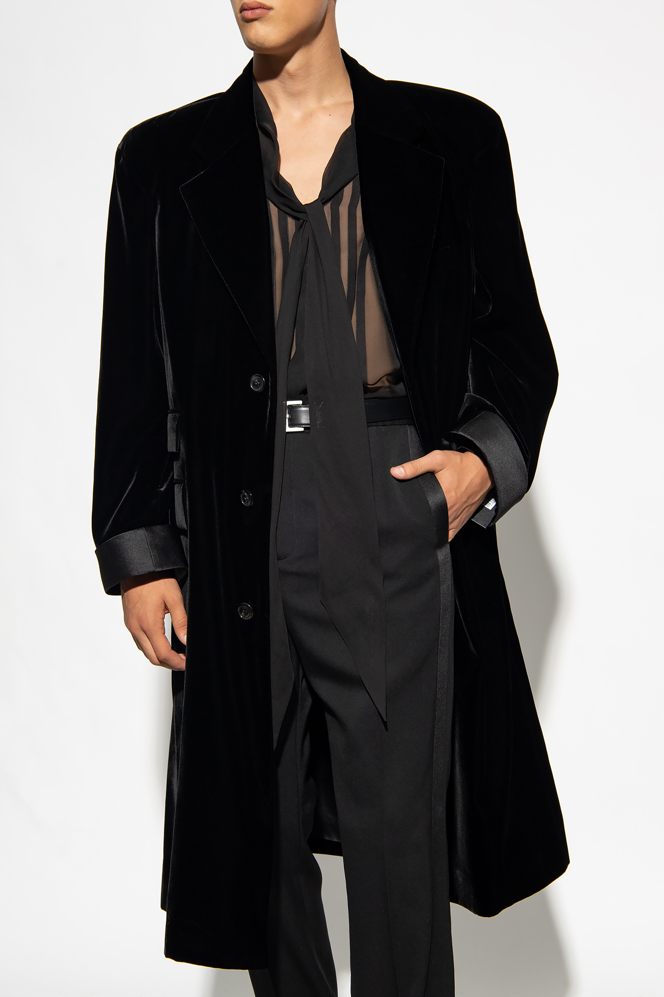 Saint Laurent Velvet oversize coat