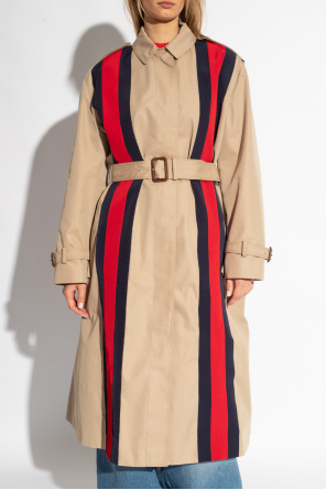 gucci dress Coat with Web stripe