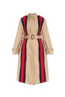 Gucci beige Coat with Web stripe