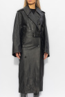 Balenciaga BLACK Leather trench coat