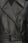 Balenciaga BLACK Leather trench coat