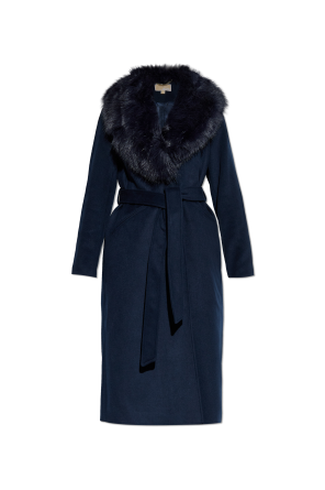 Mantel mit Kunstpelz