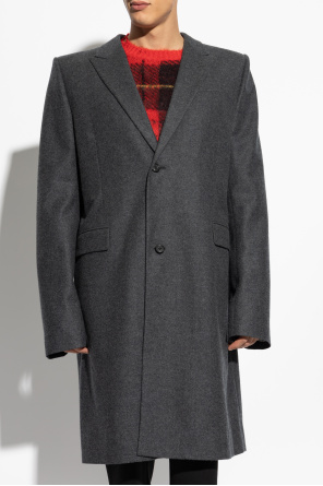 Alexander McQueen Wool Coat with Cutout