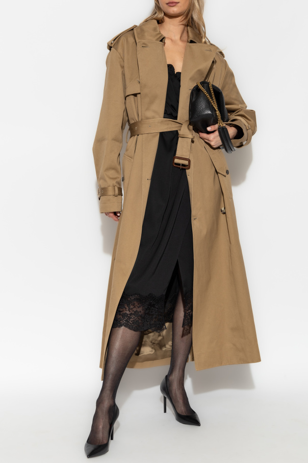 Saint Laurent Cotton trench coat with belt