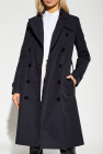Burberry NAVY BLUE ‘Kensington’ long trench coat