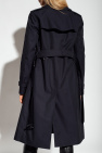 Burberry NAVY BLUE ‘Kensington’ long trench coat