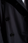 Burberry NAVY BLUE ‘Kensington’ long trench coat
