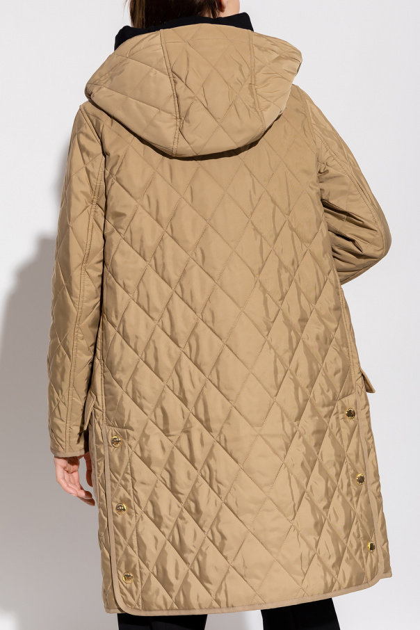 Beige 'Roxby' quilted coat with hood Burberry - Vitkac GB