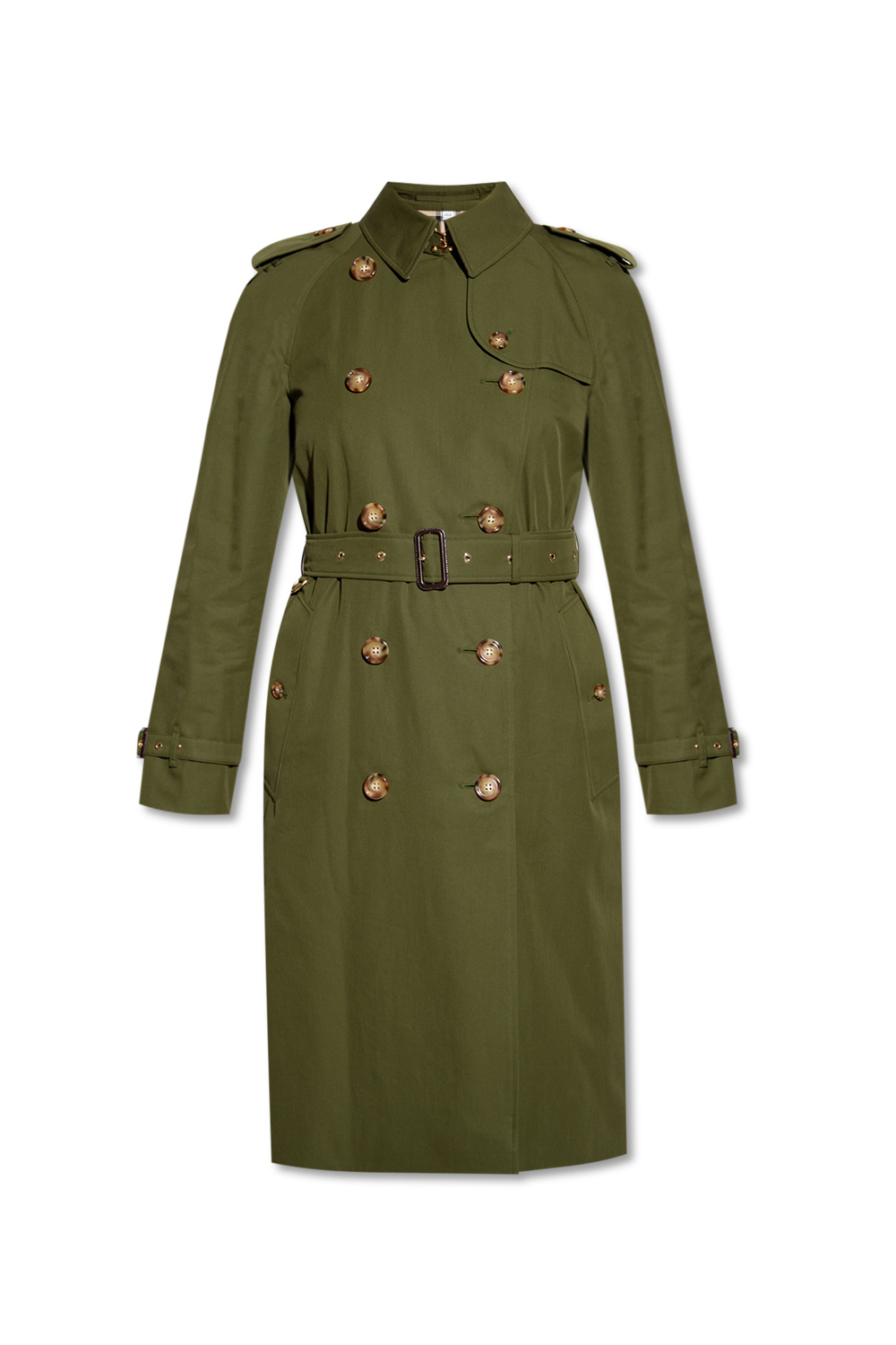Green 'Waterloo' double-breasted trench coat Burberry - Vitkac Singapore