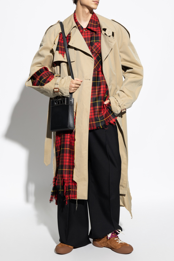 Alexander McQueen Trench coat with wool inserts