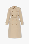 Burberry Mid-Length Kensington Heritage Trench Coat in Navy Blue Cotton