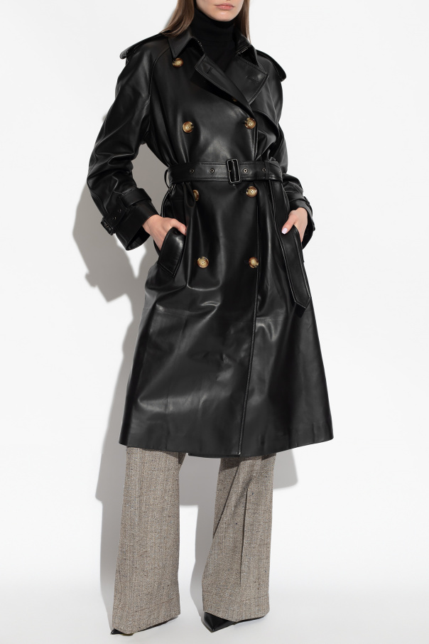 Burberry ‘Harehope’ leather trench coat
