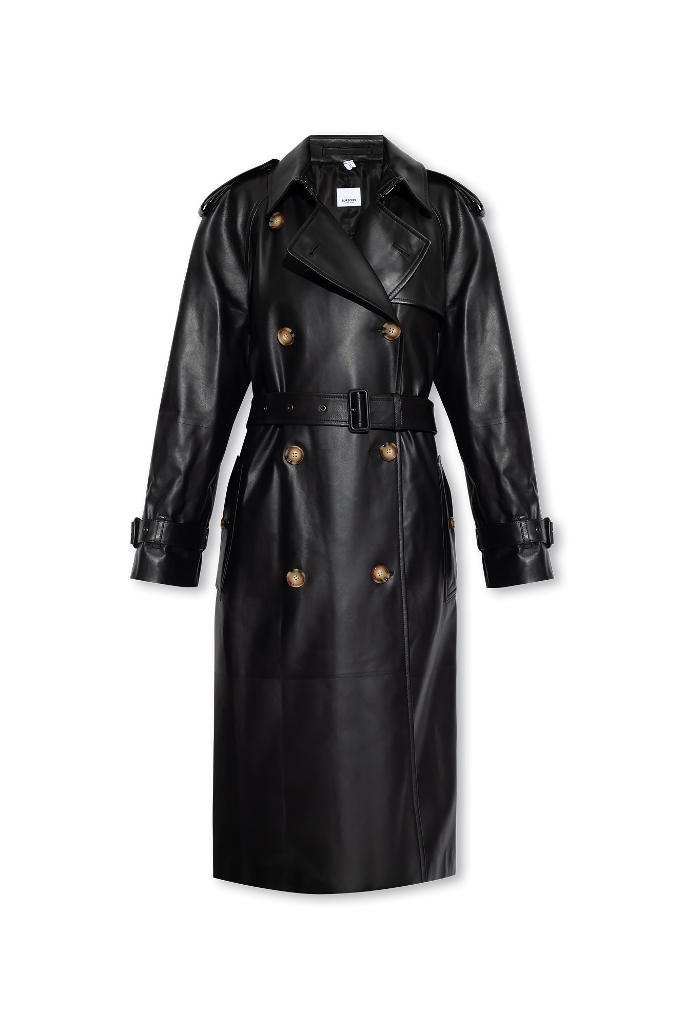 Black ‘Harehope’ leather trench coat Burberry - Vitkac Germany