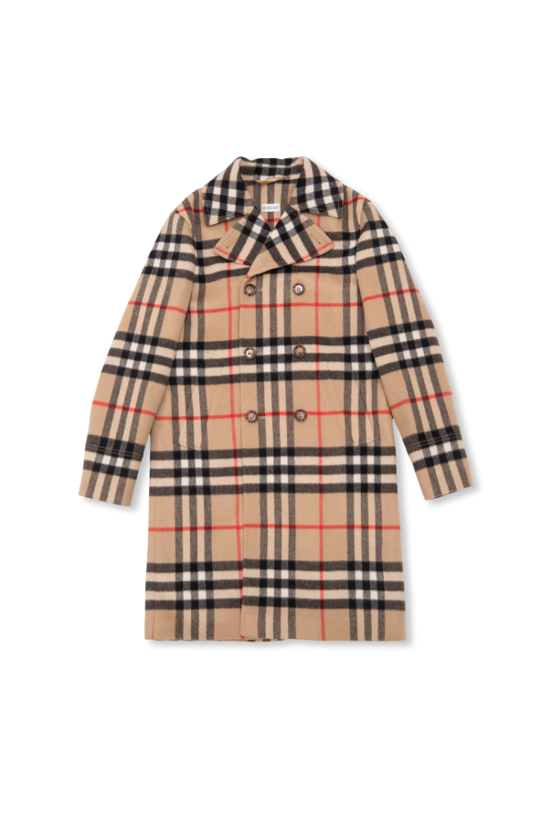Checked coat od Burberry Kids