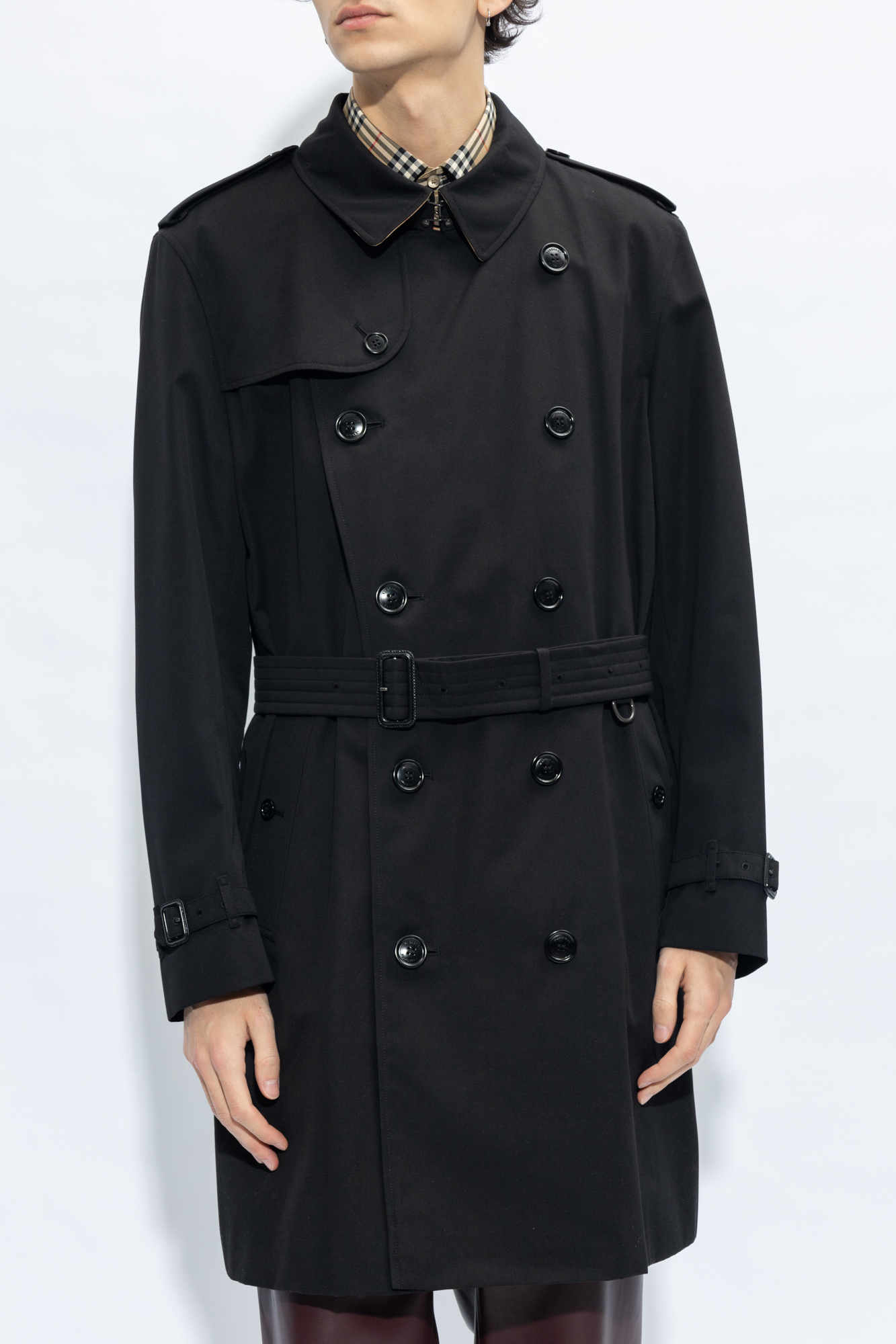 burberry Leather Cotton trench coat