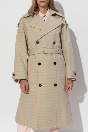 Bottega Veneta Trench coat with check pattern