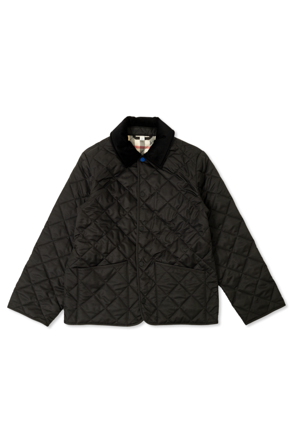 Burberry Kids Quilted jacket with a collar