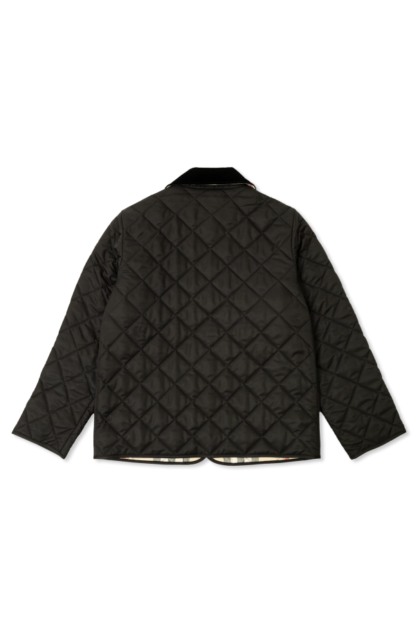 Burberry Kids Quilted jacket with a collar