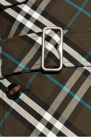 Burberry Check Pattern Trench Coat