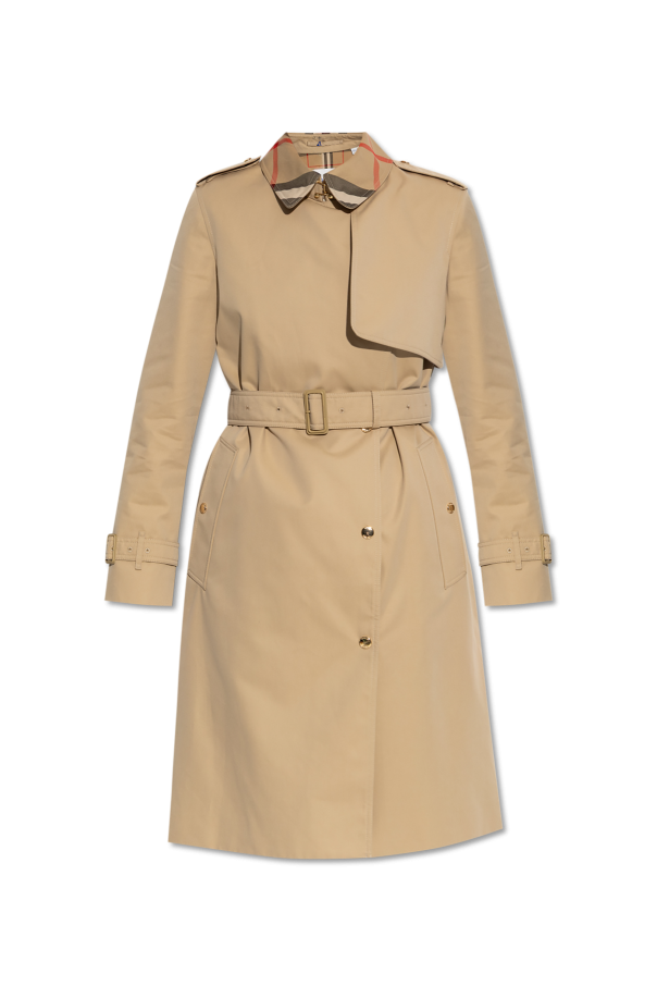 Checked trench coat od Burberry