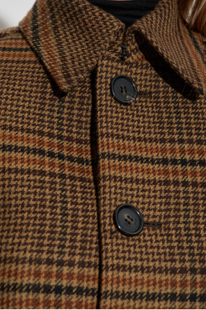 Saint Laurent Abrigo con estampado de cuadros