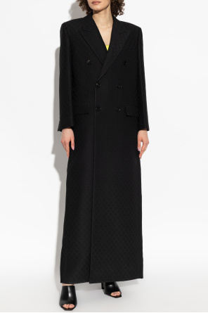 Gucci Abrigo cruzado con patrón GG