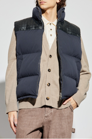 Bottega Veneta Steppweste mit Ledereinsätzen