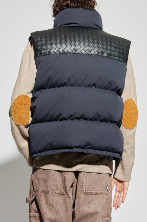 Bottega Veneta Steppweste mit Ledereinsätzen
