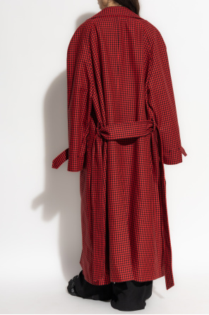 Balenciaga Płaszcz ze wzorem w pepitką