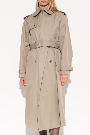 Alexander McQueen Cotton trench coat with belt