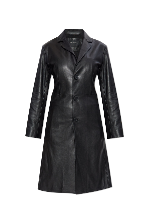 Leather coat od Balenciaga