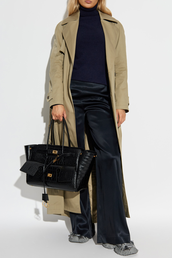 Balenciaga Double-breasted trench coat with belt