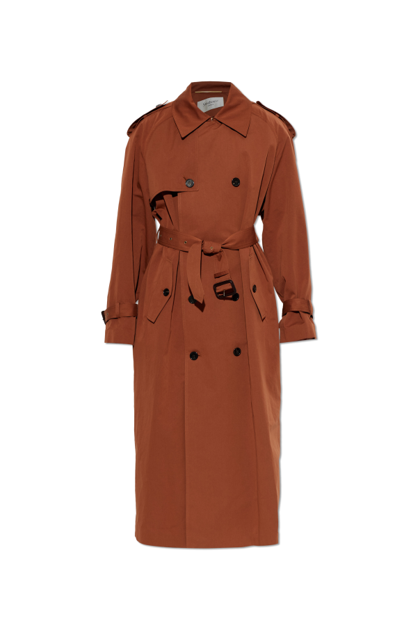 Cotton trench coat with belt od Saint Laurent